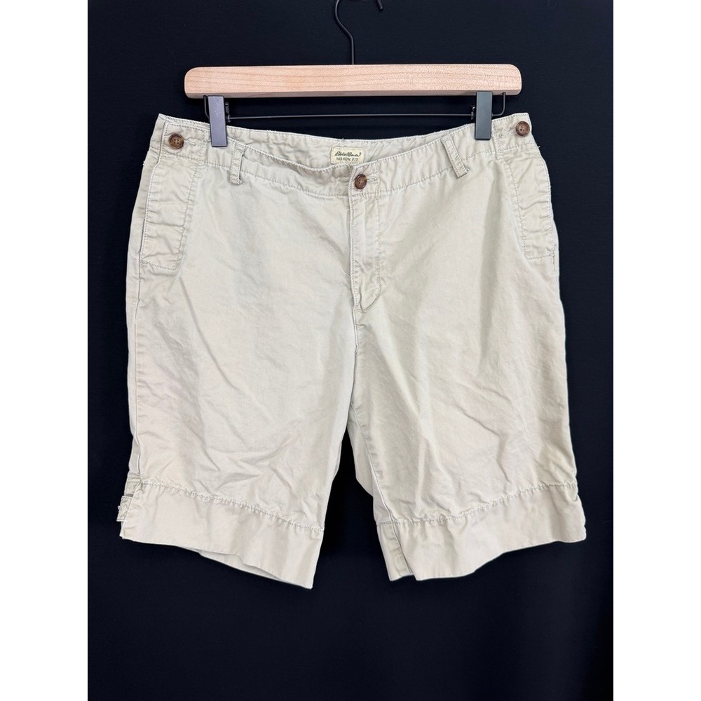 Eddie Bauer Vashon Fit 100% Cotton Chino Utility Shorts Khaki Size 10